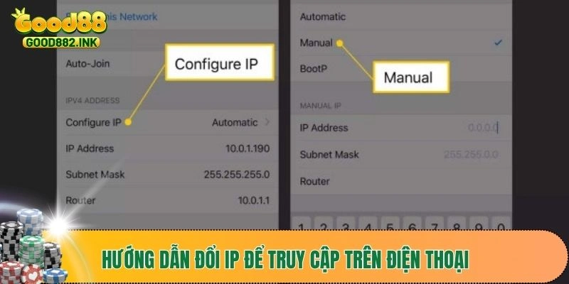 Hướng dẫn đổi IP để truy cập trên điện thoại
